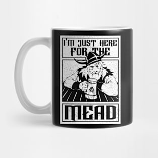 I'm Just Here for the Mead Funny Viking Drinker Mug